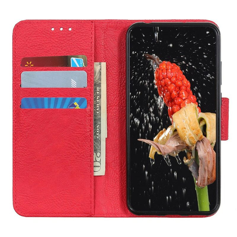 Κάλυμμα Samsung Galaxy A41 Μονό Litchi Faux Leather