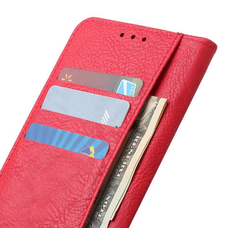 Κάλυμμα Samsung Galaxy A41 Μονό Litchi Faux Leather