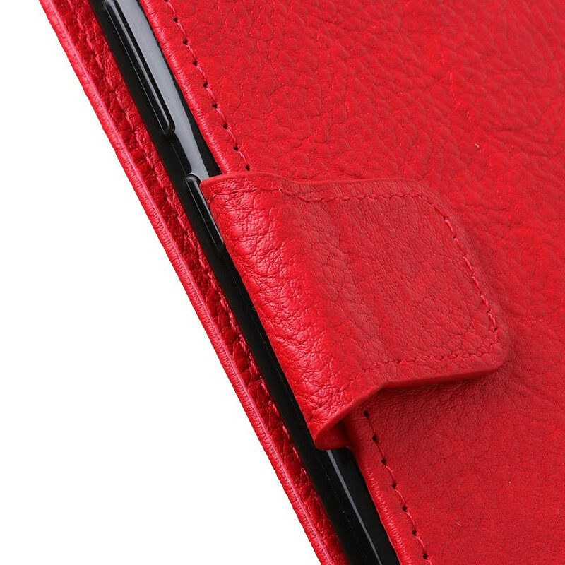 Κάλυμμα Samsung Galaxy A41 Μονό Litchi Faux Leather