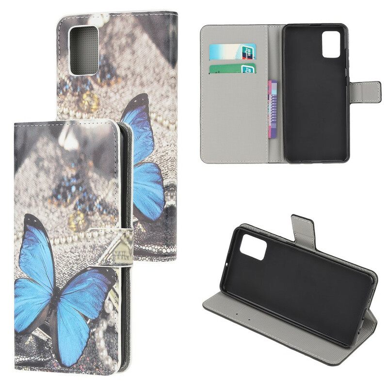 Θήκη Flip Samsung Galaxy A41 Butterfly Prestige Blue