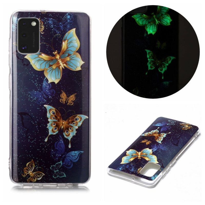 θηκη κινητου Samsung Galaxy A41 Σειρά Fluorescent Butterflies