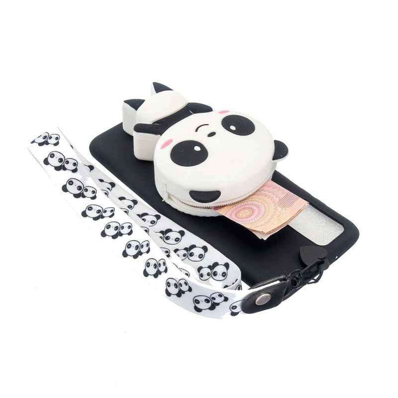 Θήκη Samsung Galaxy A41 3d Panda Με Κορδόνι Carabiner