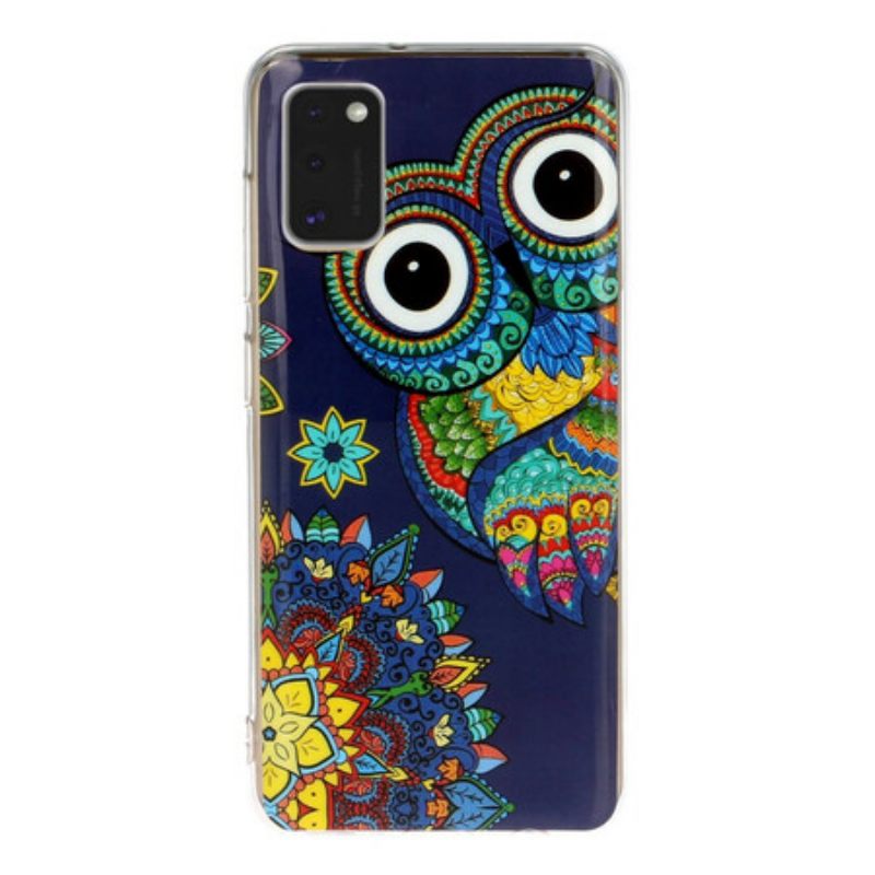 Θήκη Samsung Galaxy A41 Fluorescent Owl Mandala