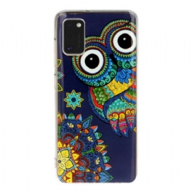 Θήκη Samsung Galaxy A41 Fluorescent Owl Mandala