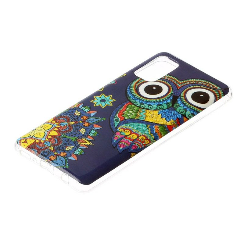 Θήκη Samsung Galaxy A41 Fluorescent Owl Mandala