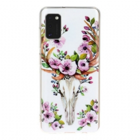 Θήκη Samsung Galaxy A41 Φθορίζουσα Floral Elk
