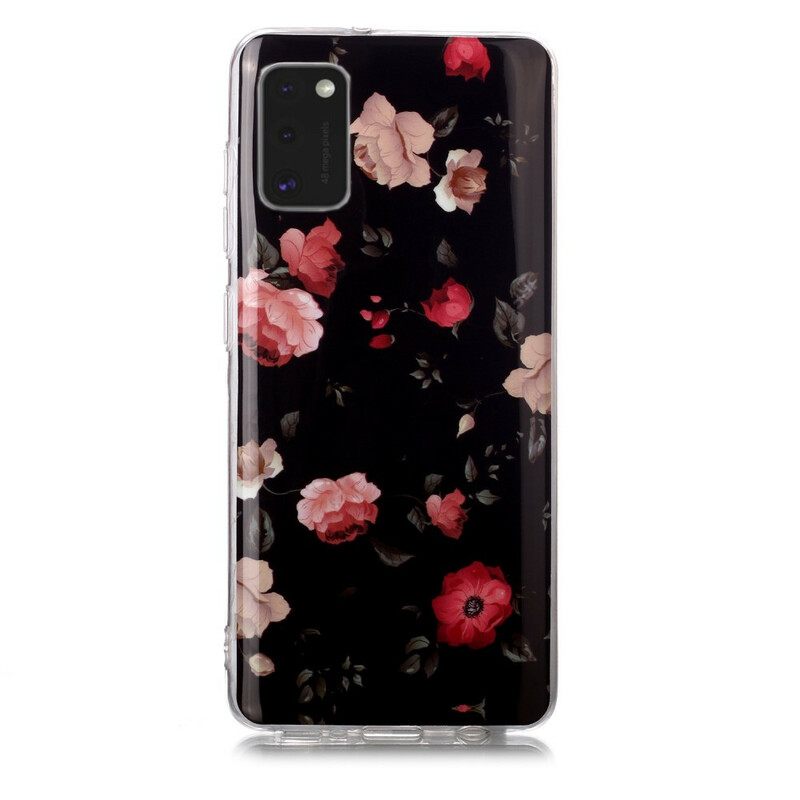 Θήκη Samsung Galaxy A41 Σειρά Fluorescent Floral