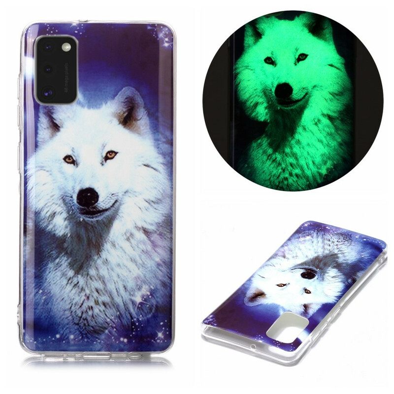 Θήκη Samsung Galaxy A41 Σειρά Fluorescent Wolf