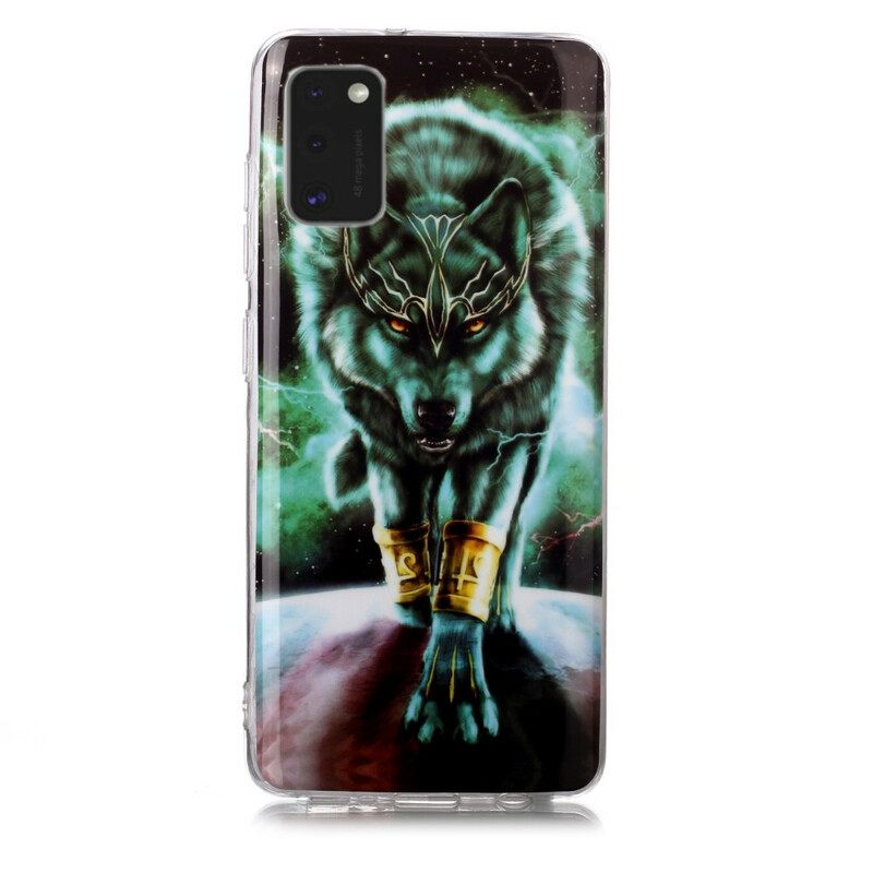 Θήκη Samsung Galaxy A41 Σειρά Fluorescent Wolf