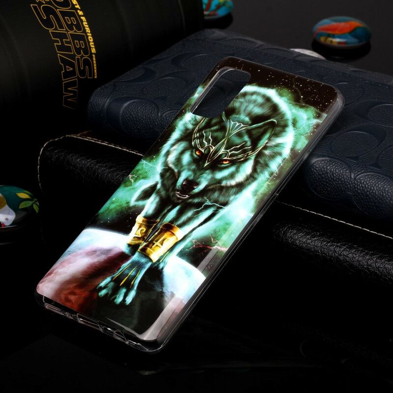 Θήκη Samsung Galaxy A41 Σειρά Fluorescent Wolf