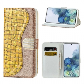 δερματινη θηκη Samsung Galaxy S21 5G Crocodile Diamonds