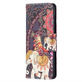 δερματινη θηκη Samsung Galaxy S21 5G Ethnic Elephants Mandala