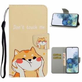 Κάλυμμα Samsung Galaxy S21 5G με κορδονι Cat Don't Touch Me With Strap