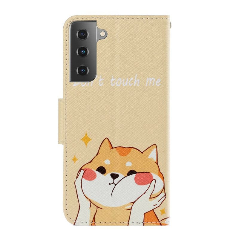 Κάλυμμα Samsung Galaxy S21 5G με κορδονι Cat Don't Touch Me With Strap