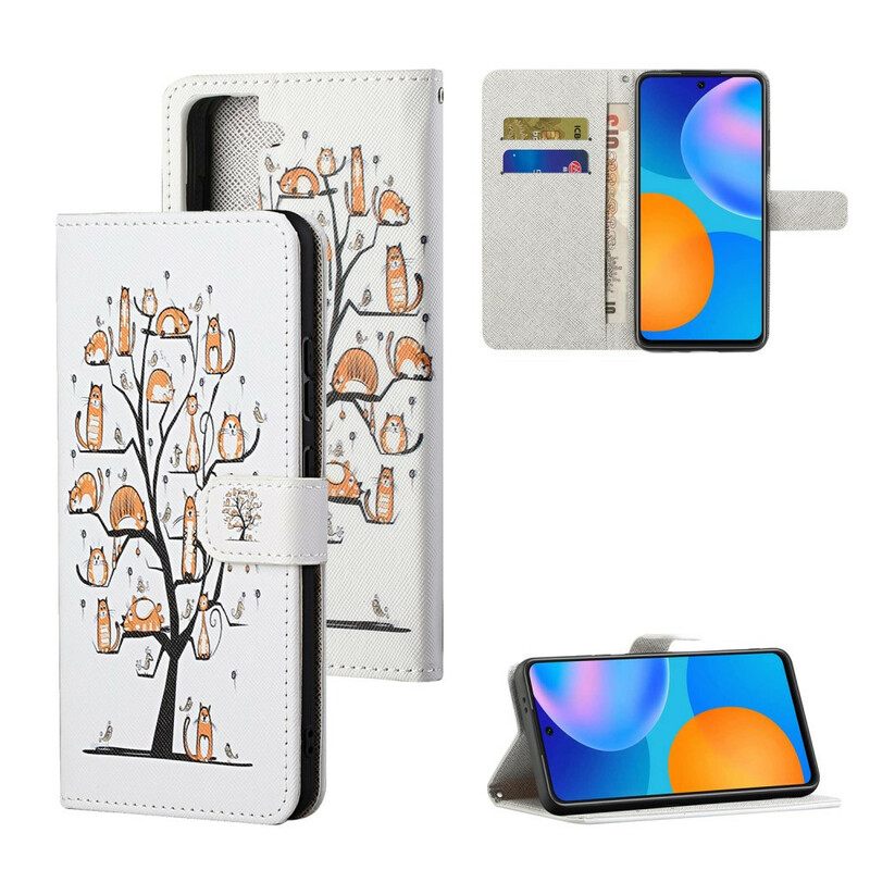 Κάλυμμα Samsung Galaxy S21 5G με κορδονι Funky Cats Με Λουράκι