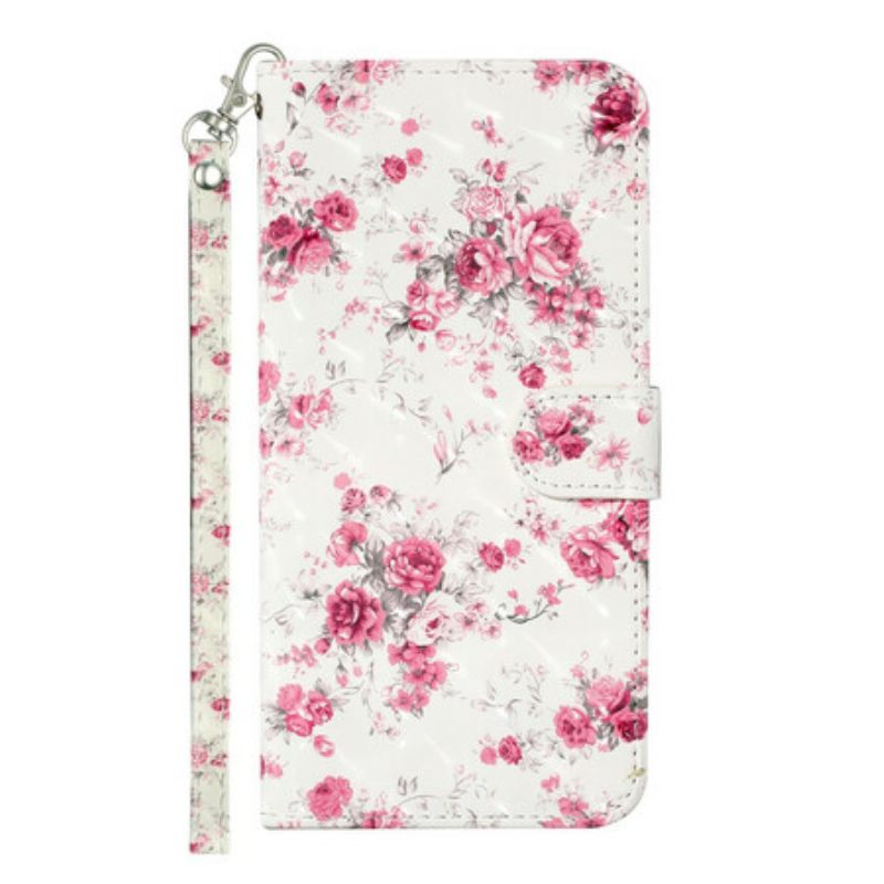 Κάλυμμα Samsung Galaxy S21 5G με κορδονι Strap Light Spot Flowers