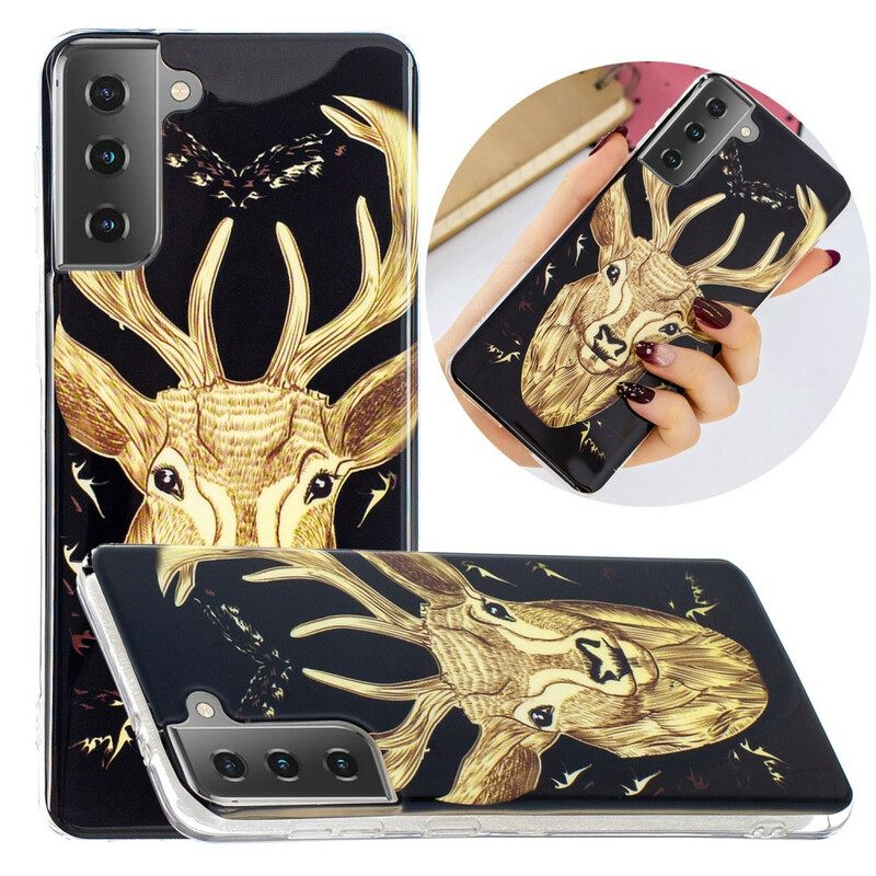 θηκη κινητου Samsung Galaxy S21 5G Fluorescent Majestic Deer