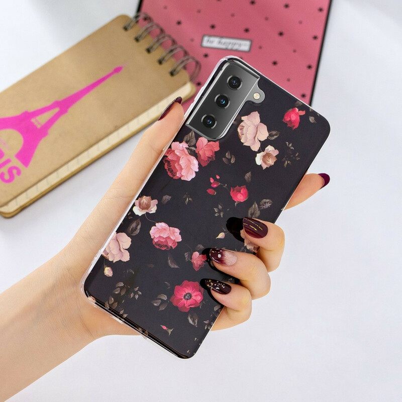 θηκη κινητου Samsung Galaxy S21 5G Σειρά Fluorescent Floral