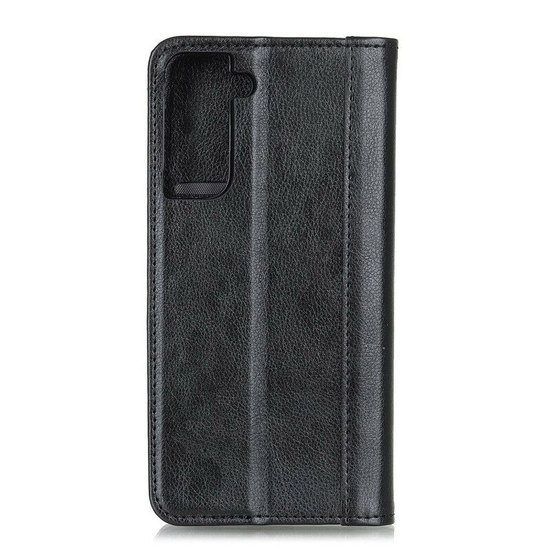 θηκη κινητου Samsung Galaxy S21 5G Θήκη Flip Elegance Split Leather Litchi