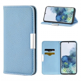 θηκη κινητου Samsung Galaxy S21 5G Θήκη Flip Faux Leather Litchi Ultra Chic