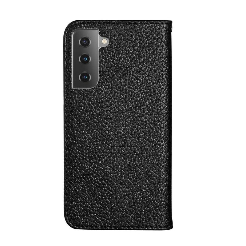 θηκη κινητου Samsung Galaxy S21 5G Θήκη Flip Faux Leather Litchi Ultra Chic