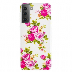 Θήκη Samsung Galaxy S21 5G Fluorescent Liberty Flowers