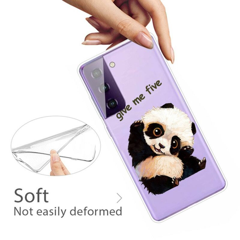 Θήκη Samsung Galaxy S21 5G Panda Give Me Five