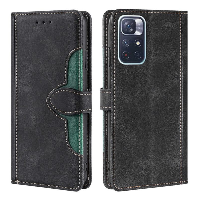 δερματινη θηκη Poco M4 Pro 5G Faux Leather Bicolor Stylish