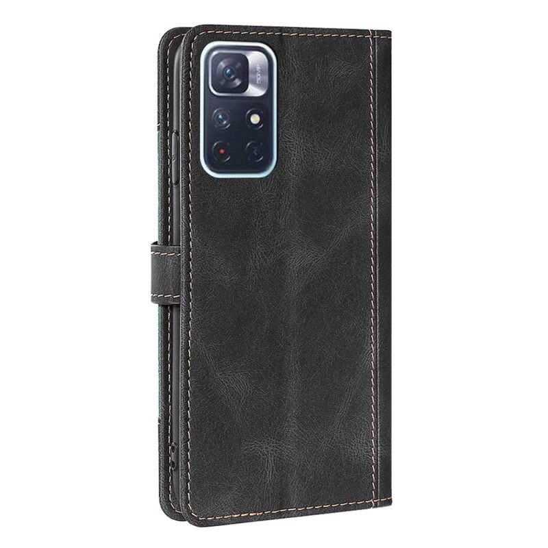 δερματινη θηκη Poco M4 Pro 5G Faux Leather Bicolor Stylish