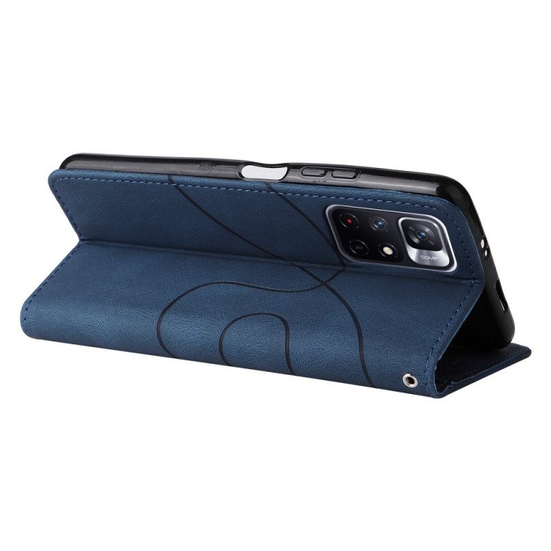 Κάλυμμα Poco M4 Pro 5G Δίχρωμο Signature Faux Leather