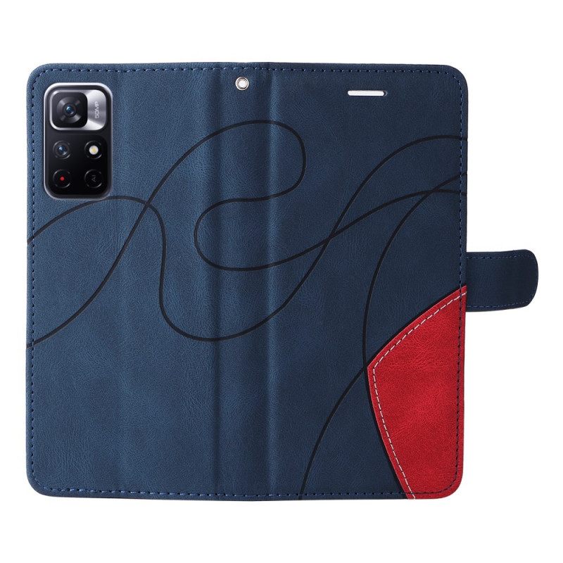 Κάλυμμα Poco M4 Pro 5G Δίχρωμο Signature Faux Leather