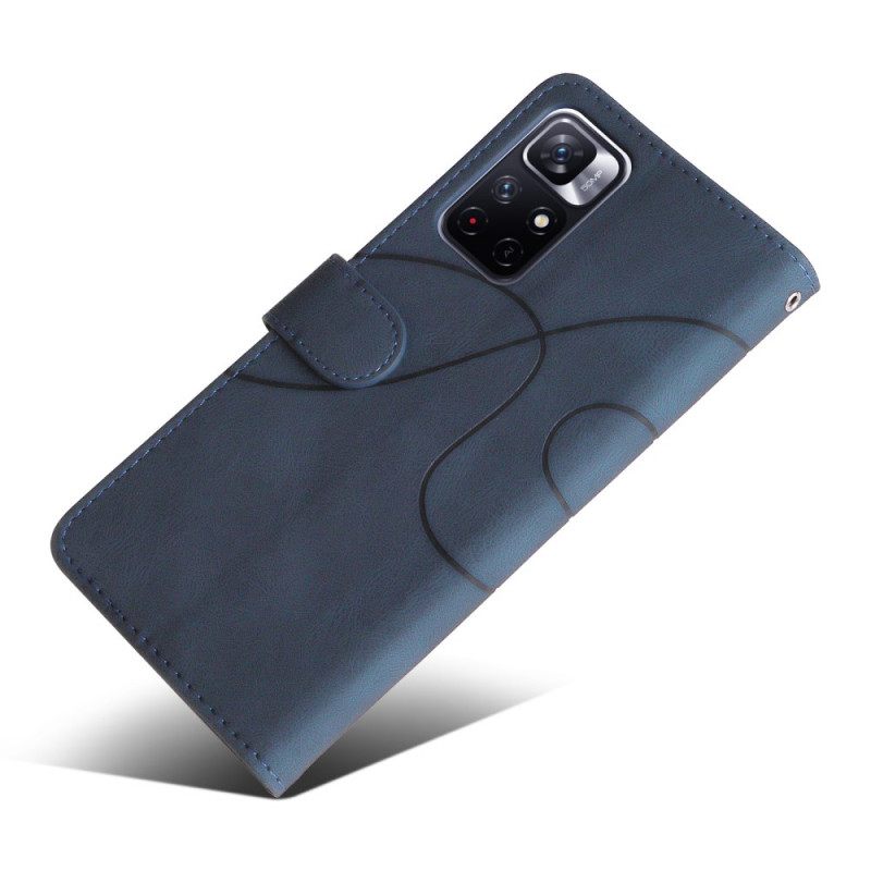 Κάλυμμα Poco M4 Pro 5G Δίχρωμο Signature Faux Leather