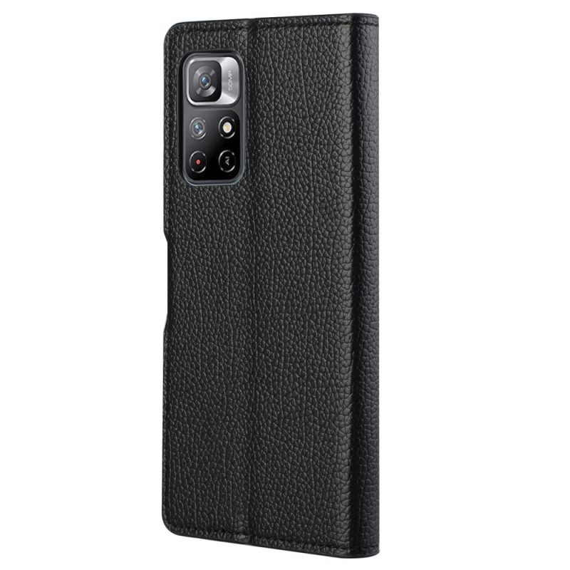 Κάλυμμα Poco M4 Pro 5G Litchi Grain Leather Effect