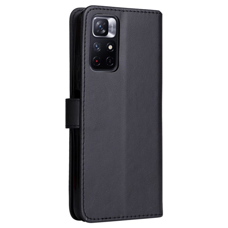 Κάλυμμα Poco M4 Pro 5G με κορδονι Strappy Matte Leather Effect