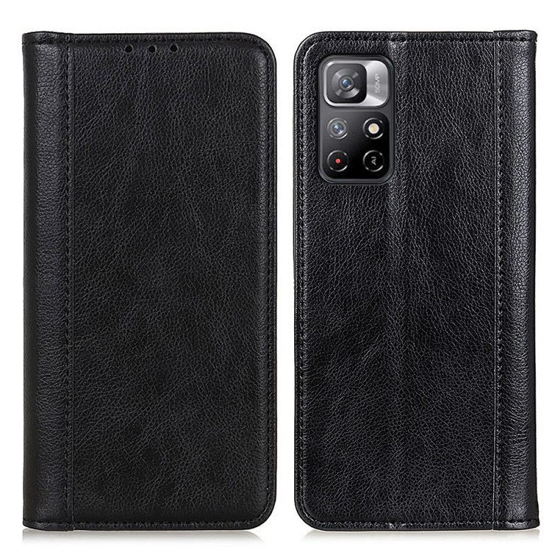 θηκη κινητου Poco M4 Pro 5G Θήκη Flip Elegance Split Leather Litchi