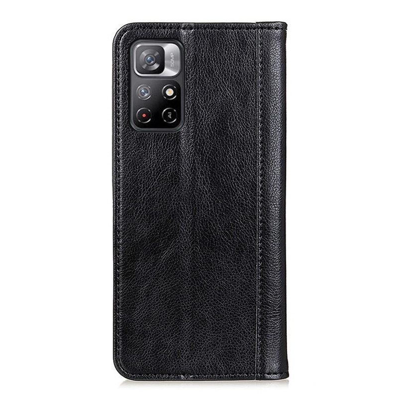 θηκη κινητου Poco M4 Pro 5G Θήκη Flip Elegance Split Leather Litchi