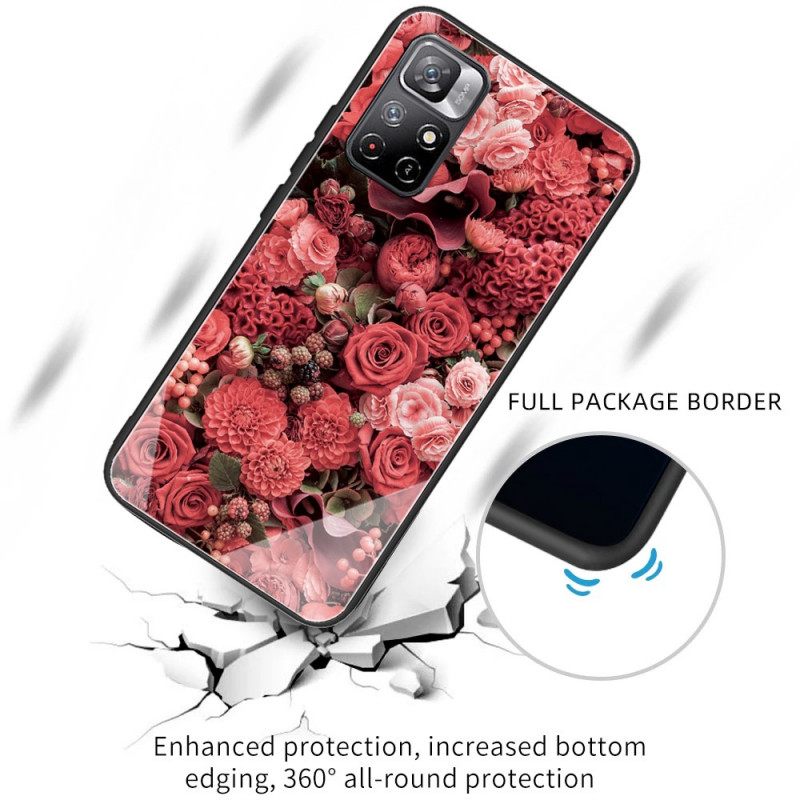 Θήκη Poco M4 Pro 5G Rose Flowers Tempered Glass