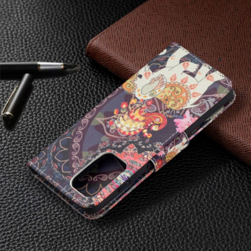 δερματινη θηκη Samsung Galaxy A52 4G / A52 5G / A52s 5G Ethnic Elephants Mandala