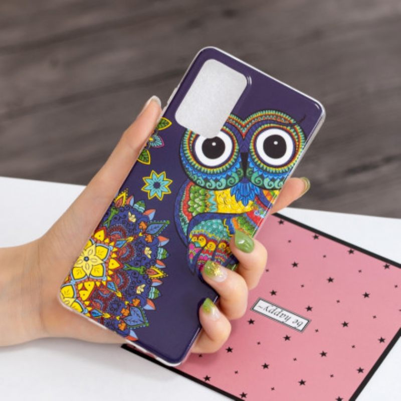 Θήκη Samsung Galaxy A52 4G / A52 5G / A52s 5G Fluorescent Owl Mandala