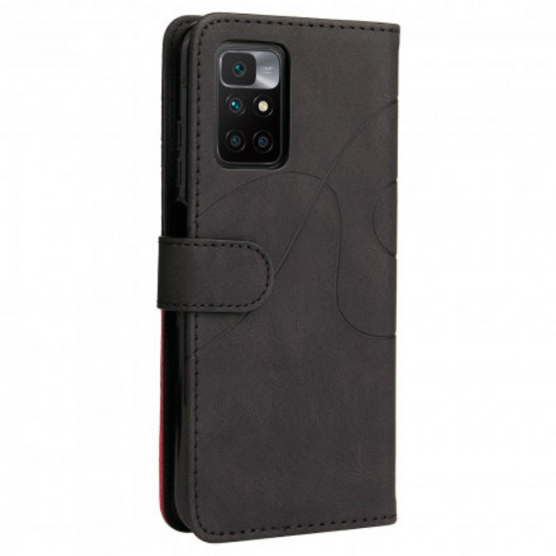 δερματινη θηκη Xiaomi Redmi 10 Δίχρωμο Signature Faux Leather