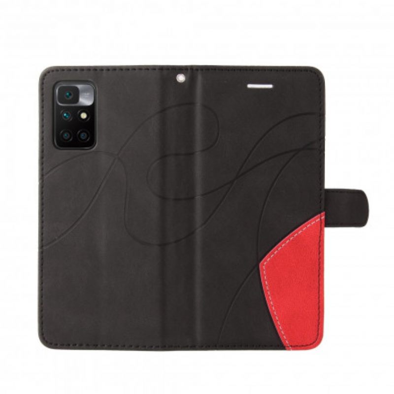 δερματινη θηκη Xiaomi Redmi 10 Δίχρωμο Signature Faux Leather