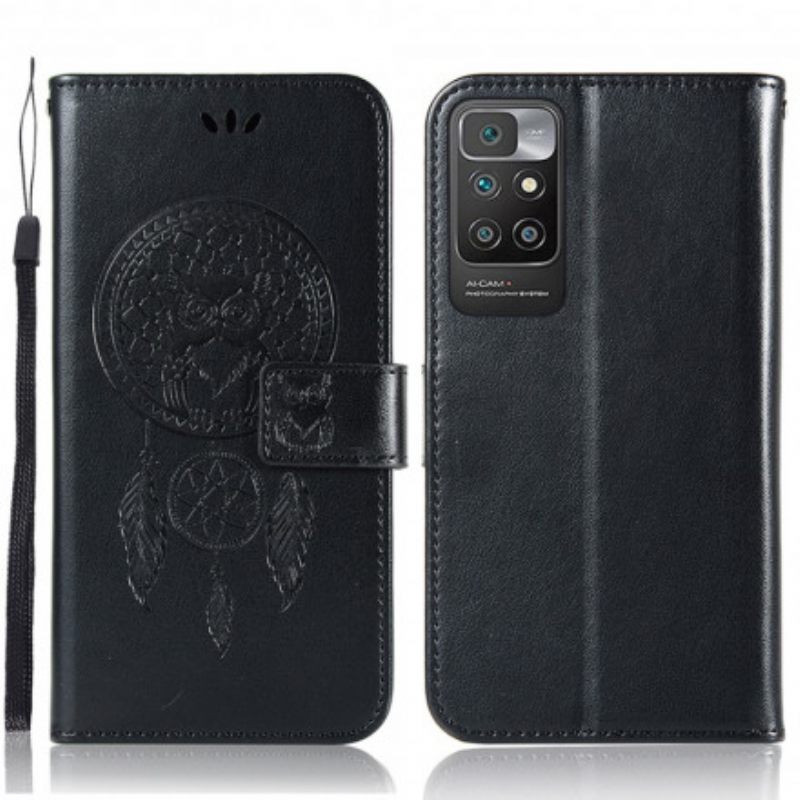 Κάλυμμα Xiaomi Redmi 10 Δερμάτινο Εφέ Dreamcatcher Owl