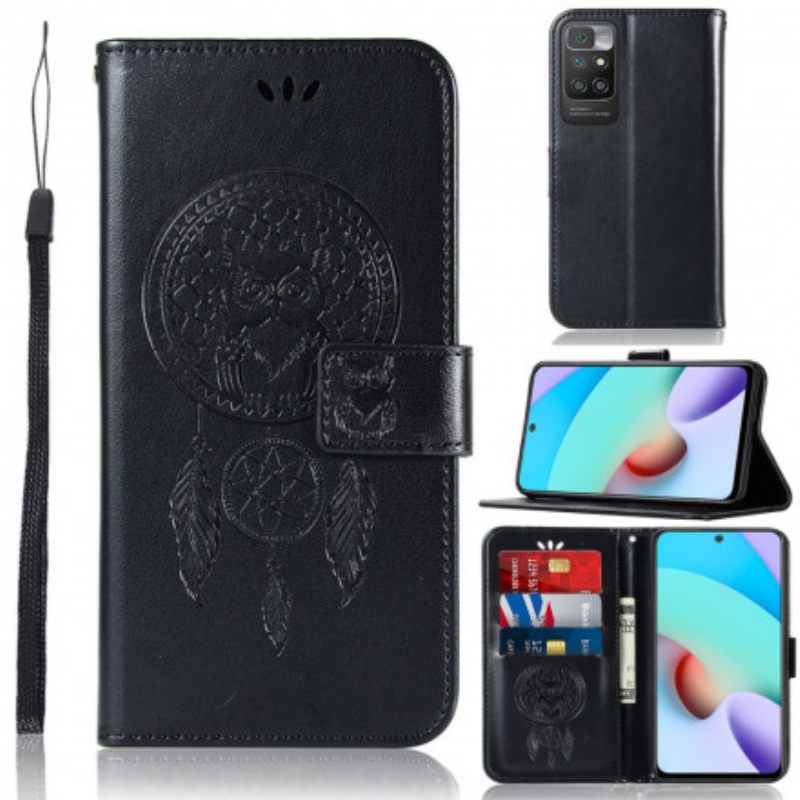 Κάλυμμα Xiaomi Redmi 10 Δερμάτινο Εφέ Dreamcatcher Owl