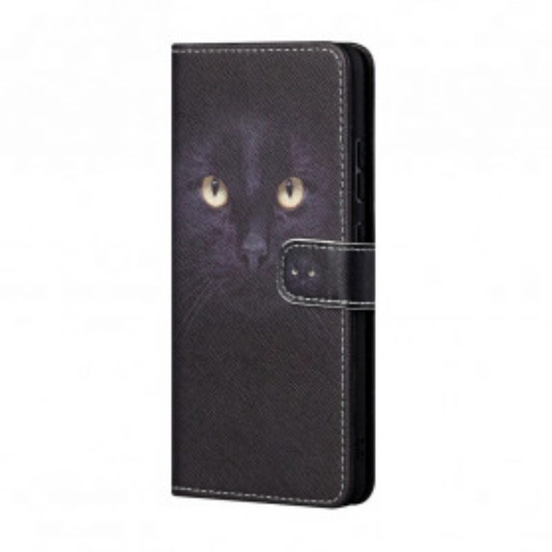 Κάλυμμα Xiaomi Redmi 10 με κορδονι Strappy Black Cat Eyes