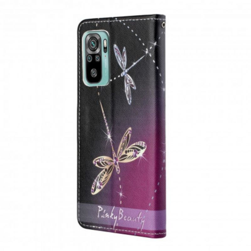 Κάλυμμα Xiaomi Redmi 10 με κορδονι Strappy Dragonflies