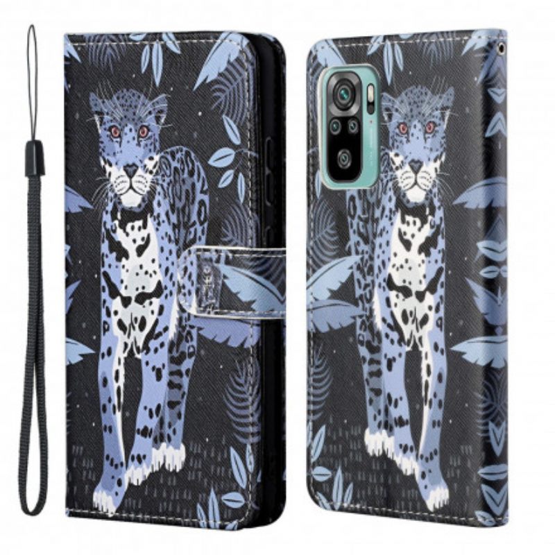 Κάλυμμα Xiaomi Redmi 10 με κορδονι Strappy Leopard