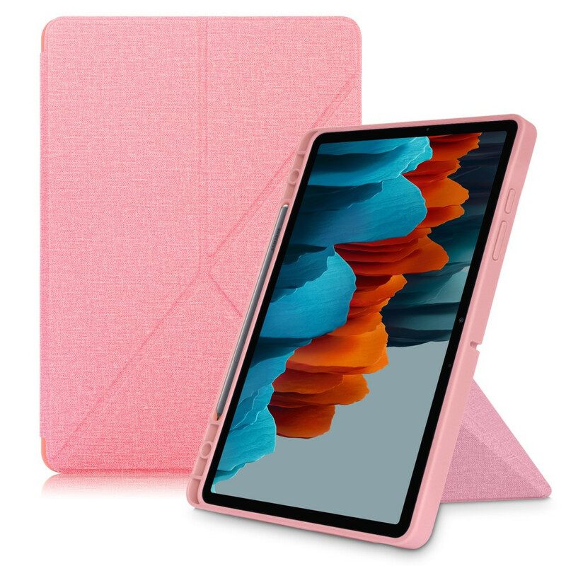θηκη κινητου Samsung Galaxy Tab S7 FE Υφή Υφάσματος Origami