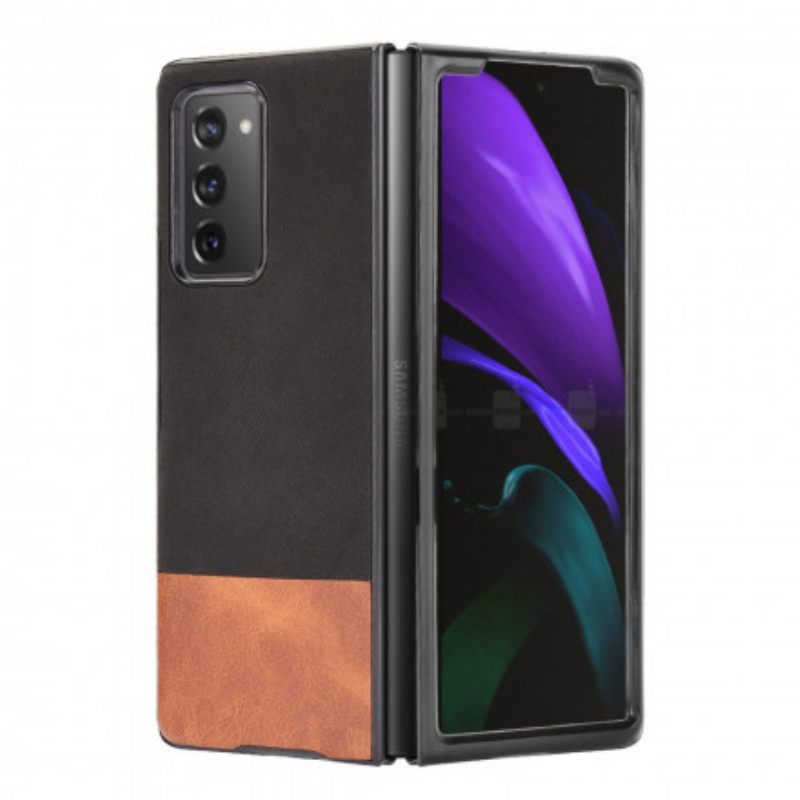 θηκη κινητου Samsung Galaxy Z Fold 2 Δίχρωμο Ψεύτικο Δέρμα