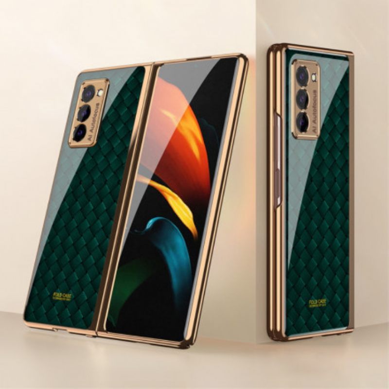 θηκη κινητου Samsung Galaxy Z Fold 2 Gkk Woven Design Tempered Glass