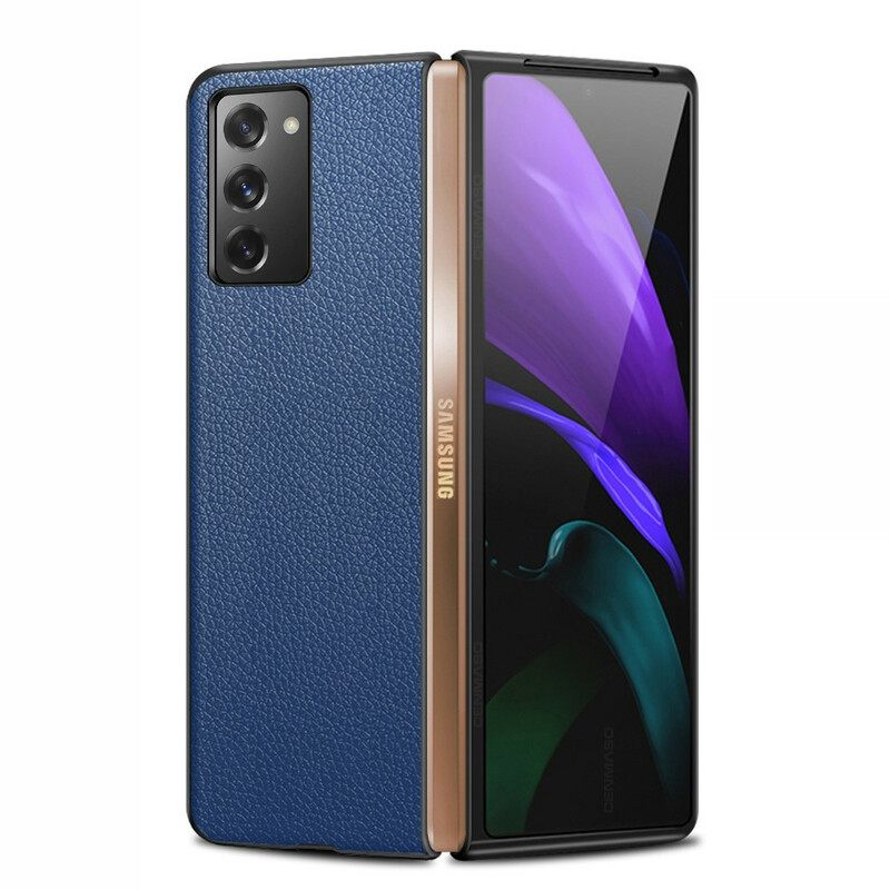 θηκη κινητου Samsung Galaxy Z Fold 2 Γνήσιο Δέρμα Litchi